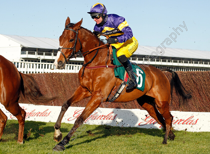 Corach-Rambler-0004 
 CORACH RAMBLER (Derek Fox) wins The Tiggys Trust Novices Limited Handicap Chase
Cheltenham 10 Dec 2021 - Pic Steven Cargill / Racingfotos.com