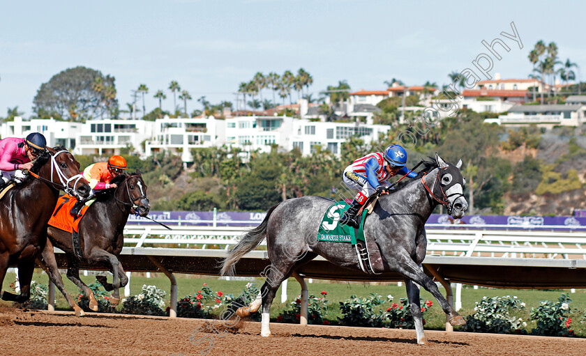 Americanize-0004 
 AMERICANIZE (Rafael Bejarano) wins The Damascus Stakes, Del Mar USA 3 Nov 2017 - Pic Steven Cargill / Racingfotos.com