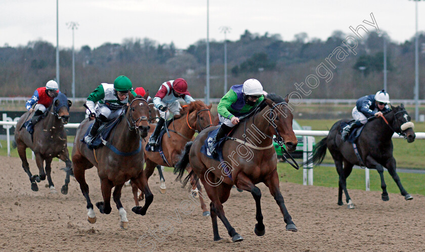 Jeans-Maite-0001 
 JEANS MAITE (Lewis Edmunds) beats NELLIE FRENCH (left) in The Betway Classified Stakes Div1
Wolverhampton 4 Jan 2021 - Pic Steven Cargill / Racingfotos.com