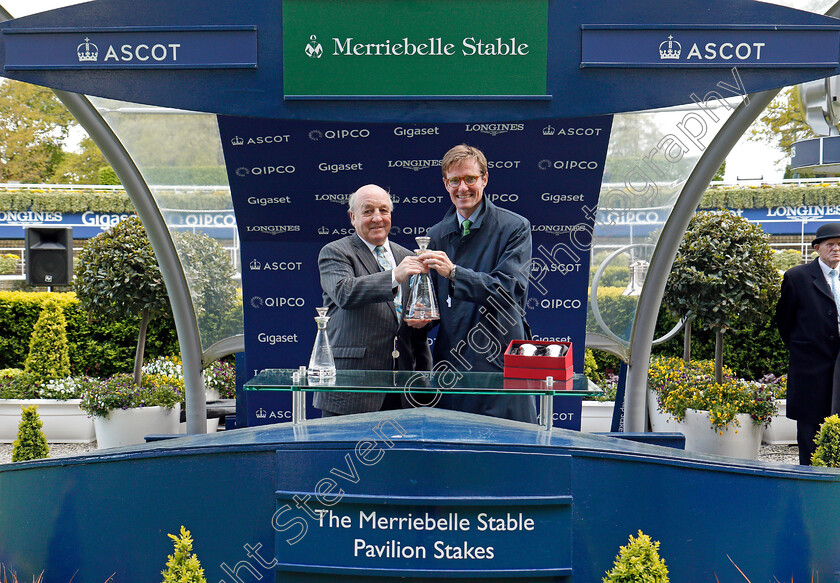 Invincible-Army-0010 
 Presentation by Richard Pitman to Johnno Mills for The Merriebelle Stable Pavilion Stakes won by INVINCIBLE ARMY Ascot 2 May 2018 - Pic Steven Cargill / Racingfotos.com