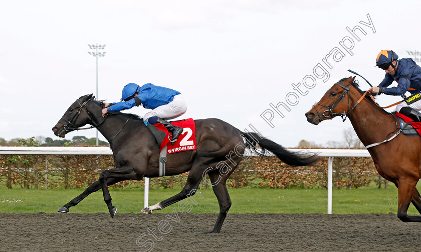 Devoted-Queen-0001 
 DEVOTED QUEEN (William Buick) wins The Virgin Bet Daily Extra Places British EBF Fillies Conditions Stakes
Kempton 6 Apr 2024 - Pic Steven Cargill / Racingfotos.com