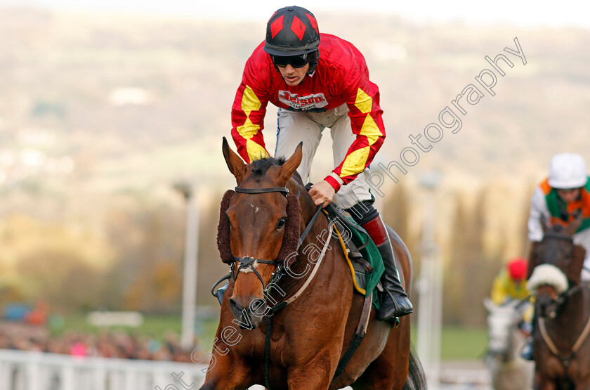 Cogry-0008 
 COGRY (Sam Twiston-Davies) wins The randoxhealth.com Handicap Chase Cheltenham 28 Oct 2017 - Pic Steven Cargill / Racingfotos.com