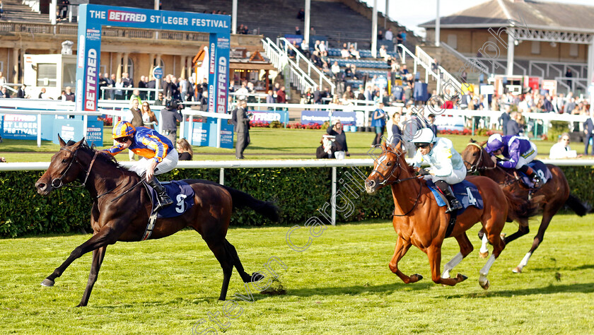 Whirl-0001 
 WHIRL (Ryan Moore) wins The Coopers Marquees EBF Maiden Fillies Stakes
Doncaster 13 Sep 2024 - Pic Steven Cargill / Racingfotos.com