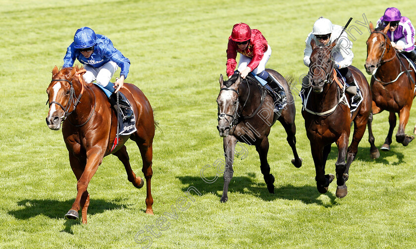 Masar-0011 
 MASAR (William Buick) beats DEE EX BEE (2nd right) ROARING LION (2nd left) and SAXON WARRIOR (right) in The Investec Derby
Epsom 2 Jun 2018 - Pic Steven Cargill / Racingfotos.com