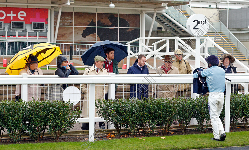 Tom-Marquand-0001 
 Tom Marquand talks to the owners of Parachute
Newmarket 21 Oct 2020 - Pic Steven Cargill / Racingfotos.com