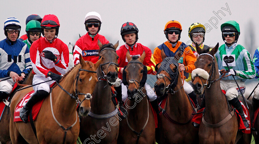 Double-Ross-0001 
 Horses at the start for the Ladbrokes Trophy Chase(left to right) DOUBLE ROSS, CONEYGREE, COGRY, POTTERS LEGEND, BRAQUEUR D'OR, Newbury 2 Dec 2017 - Pic Steven Cargill / Racingfotos.com