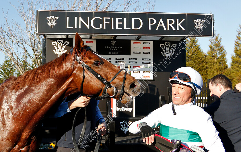 Wissahickon-0014 
 WISSAHICKON (Frankie Dettori) after winning The Betway Winter Derby Stakes
Lingfield 23 Feb 2019 - Pic Steven Cargill / Racingfotos.com