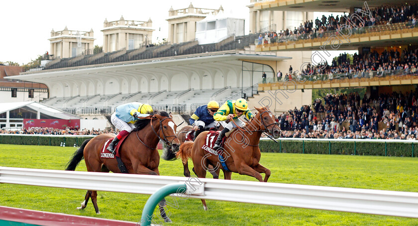 Rougir-0002 
 ROUGIR (right, Maxime Guyon) beats GRAND GLORY (left) in The Prix de L'Opera
Longchamp 3 Oct 2021 - Pic Steven Cargill / Racingfotos.com