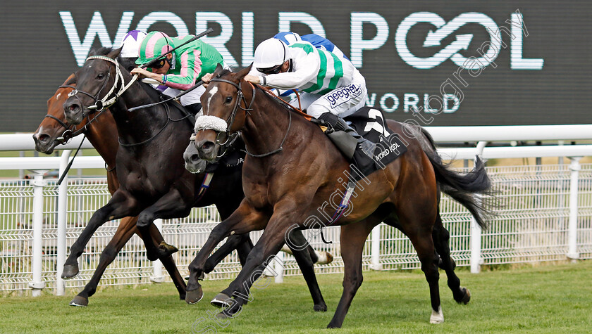 Sandrine-0003 
 SANDRINE (right, David Probert) beats POGO (left) in The World Pool Lennox Stakes
Goodwood 26 Jul 2022 - Pic Steven Cargill / Racingfotos.com