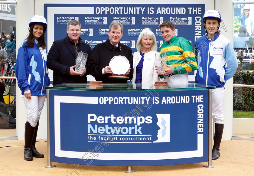 Sire-Du-Berlais-0008 
 Presentation to J P McManus, Gordon Elliott and Barry Geraghty for The Pertemps Network Final Handicap Hurdle won by SIRE DU BERLAIS
Cheltenham 14 Mar 2019 - Pic Steven Cargill / Racingfotos.com