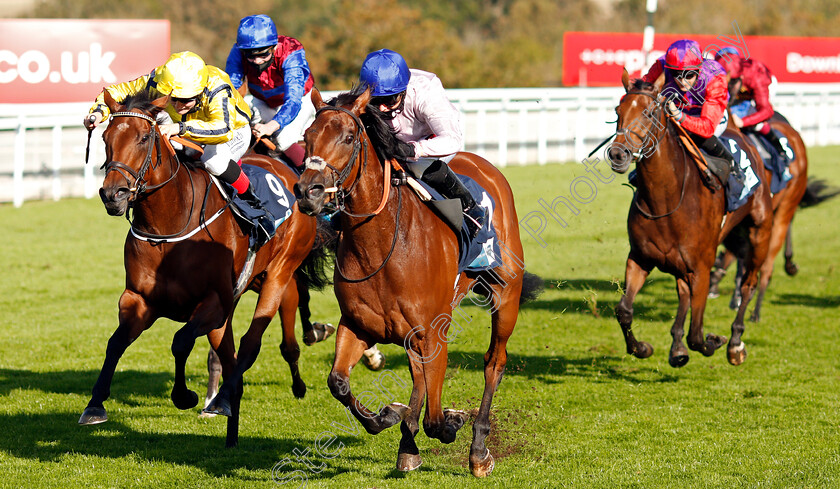 Onassis-0004 
 ONASSIS (centre, Hayley Turner) beats WITH THANKS (left) in The British EBF October Fillies Stakes
Goodwood 11 Oct 2020 - Pic Steven Cargill / Racingfotos.com