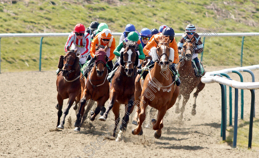 Goring-0002 
 GORING (2nd left, Georgia Dobie) beats RAUCOUS (2nd right) and EXCHEQUER (right) in The Sun Racing All-Weather Championships Apprentice Handicap
Lingfield 19 Apr 2019 - Pic Steven Cargill / Racingfotos.com