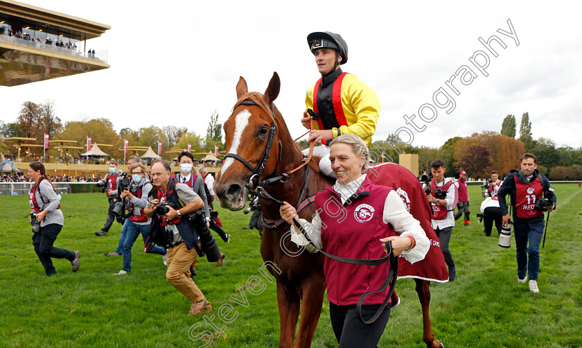 Torquator-Tasso-0029 
 TORQUATOR TASSO (Rene Piechulek) after The Qatar Prix de l'Arc de Triomphe
Longchamp 3 Oct 2021 - Pic Steven Cargill / Racingfotos.com