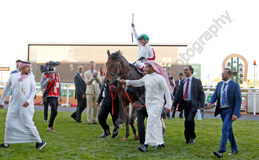 Matmon-0007 
 MATMON (Lisa Allpress) after The International Jockeys Challenge Handicap Round1
King Abdulaziz Racetrack, Riyadh, Saudi Arabia 28 Feb 2020 - Pic Steven Cargill / Racingfotos.com