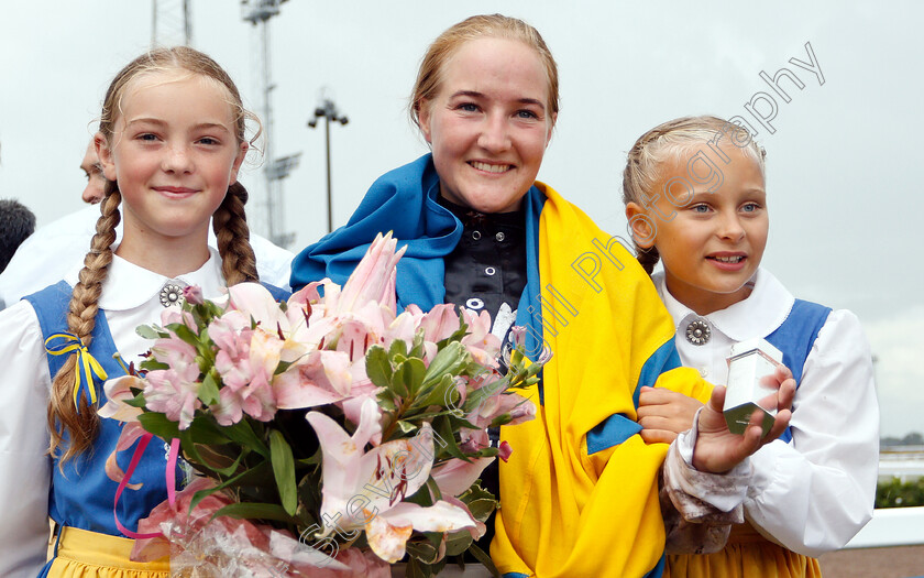 Josefin-Landgren-0004 
 JOSEFIN LANDGREN after winning The Lady Jockeys Thoroughbred World Championship
Bro Park Sweden 5 Aug 2018 - Pic Steven Cargill / Racingfotos.com