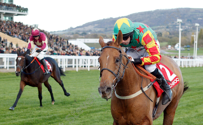 Lil-Rockerfeller-0003 
 LIL ROCKERFELLER (Wayne Hutchinson) wins The Matchbook Time To Move Over Novices Chase
Cheltenham 26 Oct 2018 - Pic Steven Cargill / Racingfotos.com