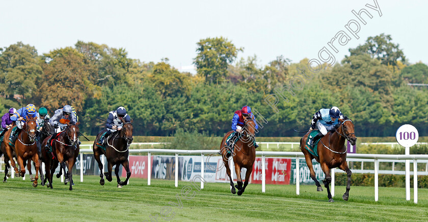 Kitty-Rose-0009 
 KITTY ROSE (Billy Lee) beats CONTENT (2nd right) in The Ballylinch Stud Irish EBF Ingabelle Stakes
Leopardstown 9 Sep 2023 - Pic Steven Cargill / Racingfotos.com