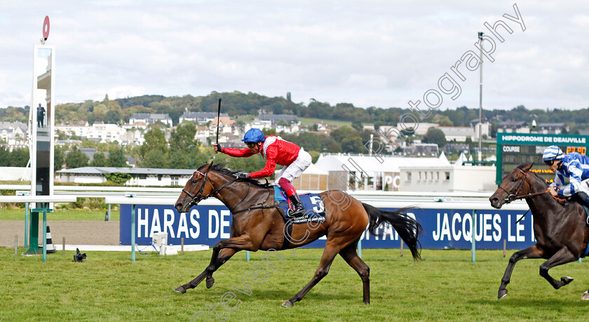 Inspiral-0002 
 INSPIRAL (Frankie Dettori) wins The Prix du Haras de Fresnay-le-Buffard Jacques le Marois
Deauville 13 Aug 2023 - Pic Steven Cargill / Racingfotos.com