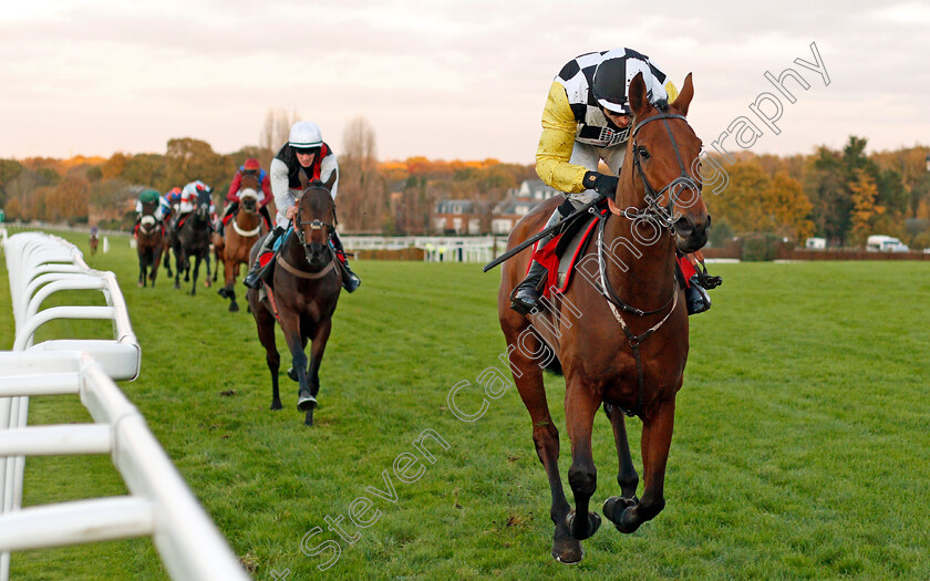 Mercy-Mercy-Me-0002 
 MERCY MERCY ME (Paddy Brennan) wins The Bet £10 Get £20 At 188bet Standard Open National Hunt Flat Race Sandown 12 Nov 2017 - Pic Steven Cargill / Racingfotos.com