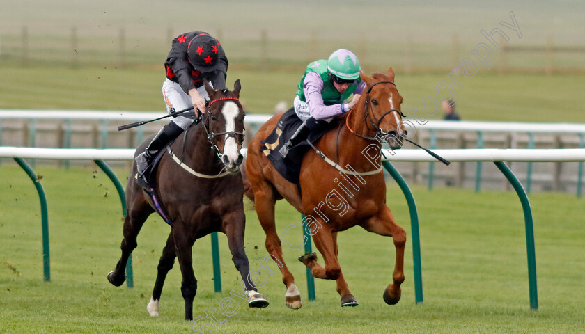 Dream-Composer-0002 
 DREAM COMPOSER (left, Dougie Costello) beats LIHOU (right) in The Bet Boost At bet365 Handicap
Newmarket 18 Apr 2023 - Pic Steven Cargill / Racingfotos.com