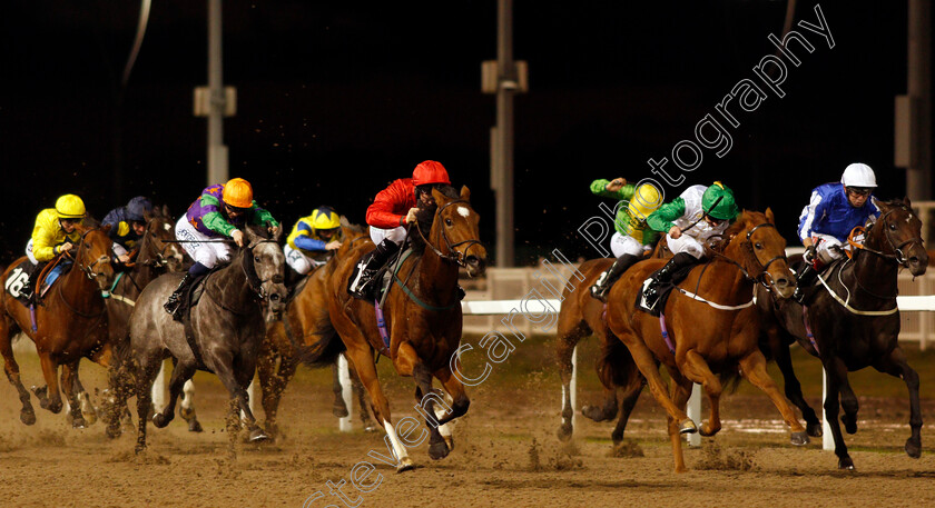 Highfield-Princess-0003 
 HIGHFIELD PRINCESS (centre, Jason Hart) beats ARAIFJAN (2nd right) and GOLD ZABEEL (right) in The tote.co.uk Free Streaming Every Uk Race Handicap
Chelmsford 22 Oct 2020 - Pic Steven Cargill / Racingfotos.com