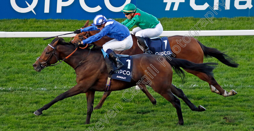 Anmaat-0004 
 ANMAAT (Jim Crowley) wins The Qipco Champion Stakes
Ascot 19 Oct 2024 - Pic Steven Cargill / Racingfotos.com