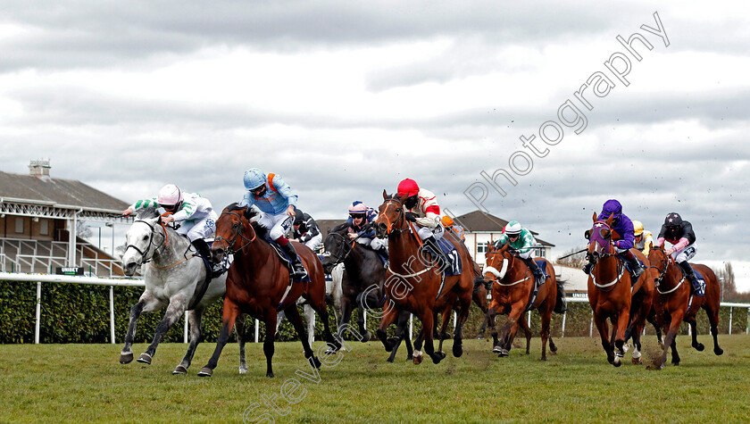 Gunmetal-0001 
 GUNMETAL (left, Connor Beasley) beats LEXINGTON DASH (2nd left) in The 32Red Handicap
Doncaster 28 Mar 2021 - Pic Steven Cargill / Racingfotos.com