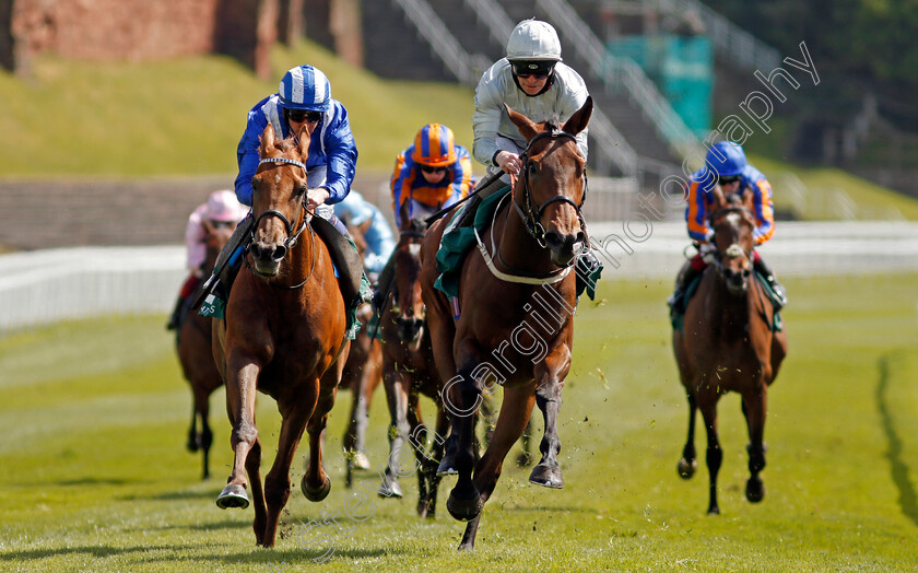 Dubai-Fountain-0009 
 DUBAI FOUNTAIN (Franny Norton) beats ZEYAADAH (left) in The Weatherbys ePassport Cheshire Oaks
Chester 5 May 2021 - Pic Steven Cargill / Racingfotos.com