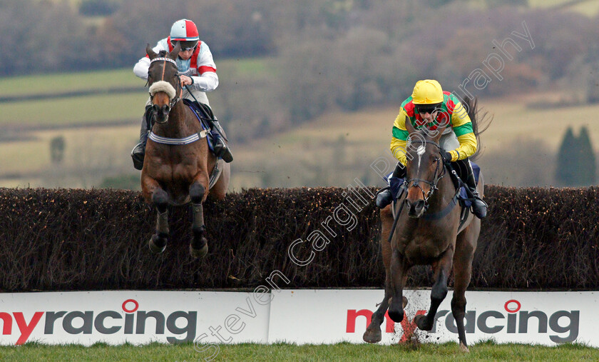 Dominateur-0001 
 DOMINATEUR (left, Gavin Sheehan) beats SOJOURN (right) in The Kubota The UKs Leading Mini Excavator Novices Handicap Chase
Chepstow 7 Dec 2019 - Pic Steven Cargill / Racingfotos.com