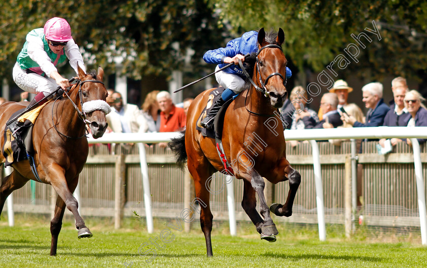 Dance-Sequence-0003 
 DANCE SEQUENCE (William Buick) beats UPSCALE (left) in The Blandford Bloodstock Maiden Fillies Stakes
Newmarket 1 Jul 2023 - Pic Steven Cargill / Racingfotos.com