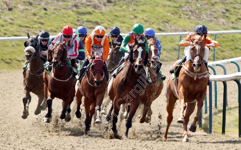 Goring-0003 
 GORING (centre, Georgia Dobie) beats RAUCOUS (2nd right) and EXCHEQUER (right) in The Sun Racing All-Weather Championships Apprentice Handicap
Lingfield 19 Apr 2019 - Pic Steven Cargill / Racingfotos.com