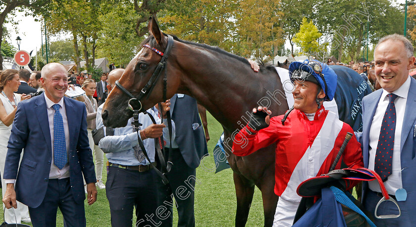 Inspiral-0014 
 INSPIRAL (Frankie Dettori) after winning The Prix du Haras de Fresnay-le-Buffard Jacques le Marois
Deauville 13 Aug 2023 - Pic Steven Cargill / Racingfotos.com