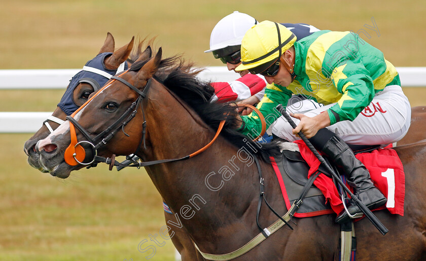 Recon-Mission-0006 
 RECON MISSION (nearside, Tom Marquand) beats IMPEACH (farside) in The Oxshott Handicap
Sandown 21 Jul 2022 - Pic Steven Cargill / Racingfotos.com