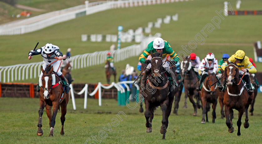 Le-Prezien-0003 
 LE PREZIEN (centre, Barry Geraghty) beats GINO TRAIL (left) in The Johnny Henderson Grand Annual Challenge Cup Cheltenham 16 mar 2018 - Pic Steven Cargill / Racingfotos.com