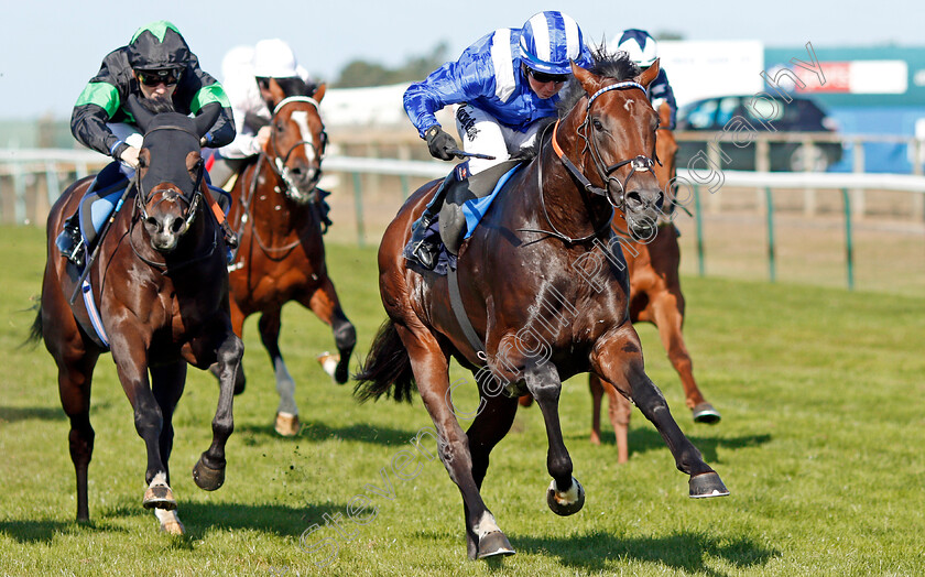 Maqtal-0008 
 MAQTAL (Jim Crowley) beats FRANKLY MR SHANKLY (left) in The British Stallion Studs EBF Maiden Stakes
Yarmouth 18 Sep 2019 - Pic Steven Cargill / Racingfotos.com