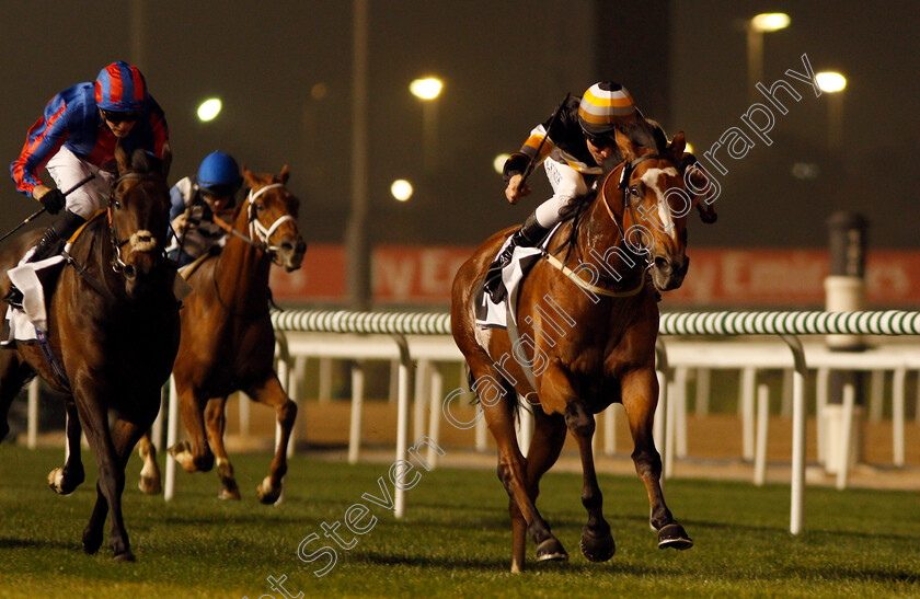 Los-Barbados-0006 
 LOS BARBADOS (Adrie de Vries) wins The EGA Al Taweelah Trophy Handicap Meydan 25 Jan 2018 - Pic Steven Cargill / Racingfotos.com