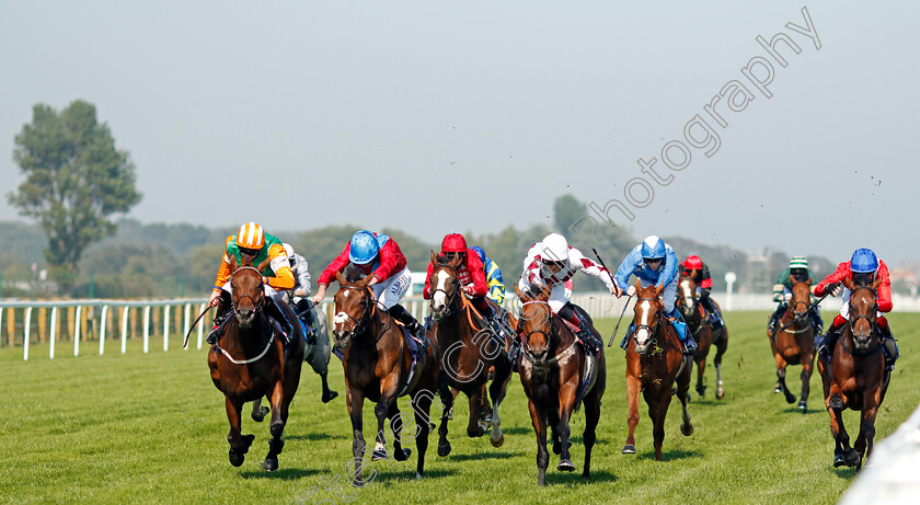 Colony-Queen-0002 
 COLONY QUEEN (left, Robert Havlin) beats DUSK (2nd left) OH IT'S SAUCEPOT (centre) and PROGRESSIVE (right) in The British EBF Premier Fillies Handicap
Yarmouth 15 Sep 2020 - Pic Steven Cargill / Racingfotos.com