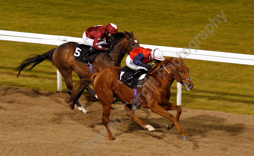 Zalshah-0004 
 ZALSHAH (Tom Marquand) beats DANCE EMPEROR (left) in The Bet toteJackpot At betfred.com Nursery Chelmsford 1 Dec 2017 - Pic Steven Cargill / Racingfotos.com