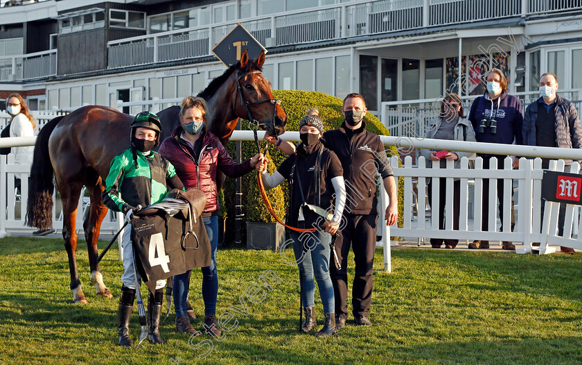 Monty s-Award-0011 
 MONTY'S AWARD (Page Fuller) after The Mansionbet Faller Insurance Handicap Chase 
Market Rasen 19 Apr 2021 - Pic Steven Cargill / Racingfotos.com