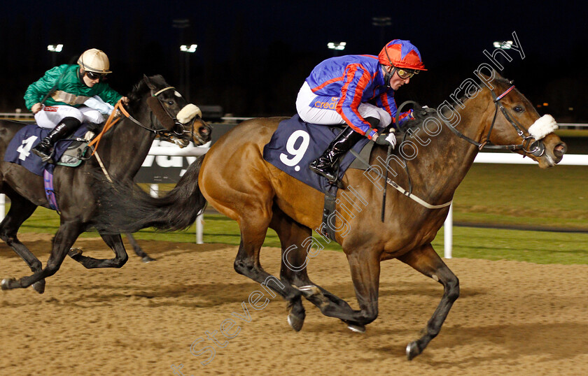 Little-Red-Socks-0002 
 LITTLE RED SOCKS (Harrison Shaw) wins The Get Your Ladbrokes Daily Odds Boost Fillies Handicap
Wolverhampton 11 Jan 2021 - Pic Steven Cargill / Racingfotos.com