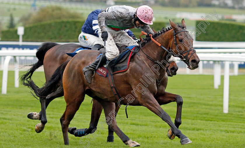 Petite-Power-0003 
 PETITE POWER (Liam Harrison) wins The Ryman Stationery Cheltenham Business Club Amateur Riders Handicap Chase
Cheltenham 25 Oct 2019 - Pic Steven Cargill / Racingfotos.com