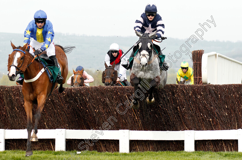 Goodnight-Charlie-0001 
 GOODNIGHT CHARLIE (right, Bridget Andrews) beats SAME CIRCUS (left) in The JRL Group Mares Handicap Chase
Cheltenham 18 Apr 2019 - Pic Steven Cargill / Racingfotos.com