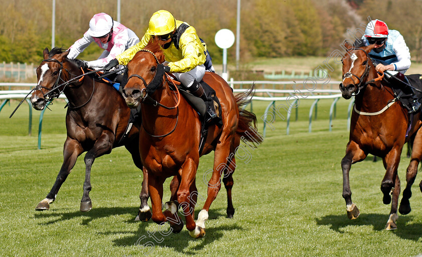 Batraan-0003 
 BATRAAN (Gavin Ashton) beats COPINET (left) in The Mansionbet Watch And Bet Handicap
Nottingham 7 Apr 2021 - Pic Steven Cargill / Racingfotos.com