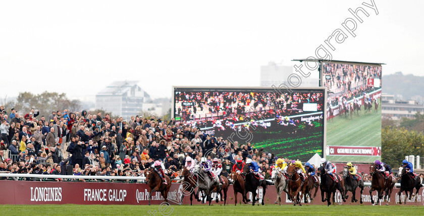 Enable-0004 
 ENABLE (Frankie Dettori) wins The Qatar Prix De L'Arc De Triomphe
Longchamp 7 Oct 2018 - Pic Steven Cargill / Racingfotos.com