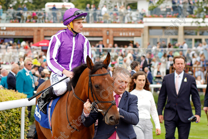 Snowfall-0002 
 SNOWFALL (Ryan Moore) before winning The Darley Yorkshire Oaks
York 19 Aug 2021 - Pic Steven Cargill / Racingfotos.com