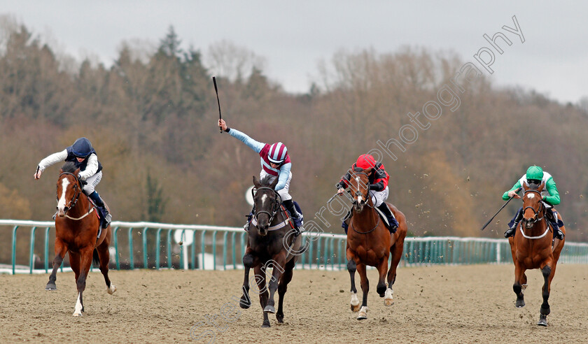 Nortonthorpe-Boy-0003 
 NORTONTHORPE BOY (centre, Luke Morris) beats ROHAAN (left) IBN ARABI (2nd right) and MAJESTIC TEJAAN (right) in The Play Ladbrokes 5-A-Side On Football Handicap
Lingfield 19 Feb 2021 - Pic Steven Cargill / Racingfotos.com