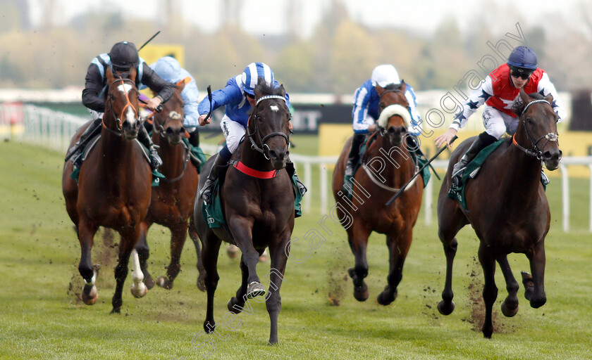 Mohaather-0005 
 MOHAATHER (centre, Jim Crowley) beats GREAT SCOT (right) in The Watership Down Stud Greenham Stakes
Newbury 13 Apr 2019 - Pic Steven Cargill / Racingfotos.com