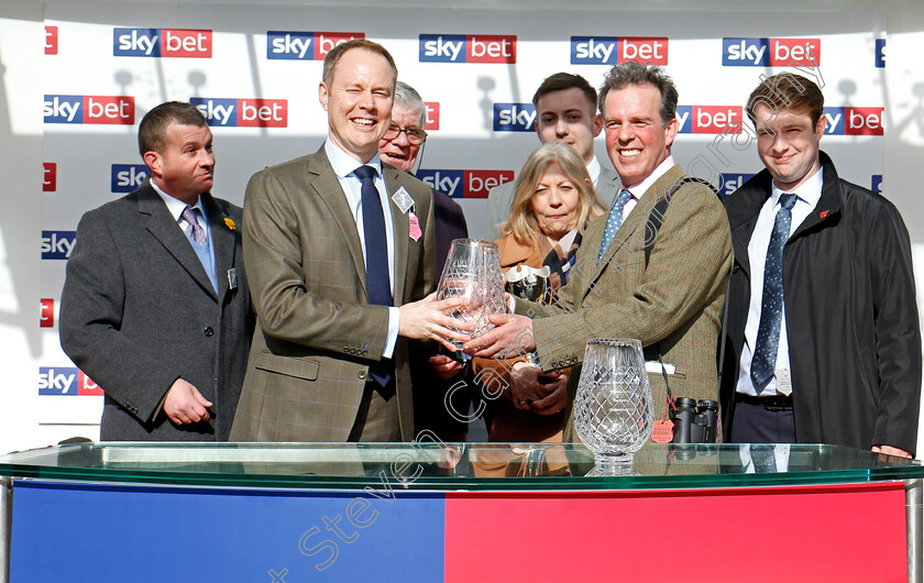 Summerville-Boy-0008 
 Presentation toTom George for The Sky Bet Supreme Novices Hurdle won by SUMMERVILLE BOY Cheltenham 13 Mar 2018 - Pic Steven Cargill / Racingfotos.com