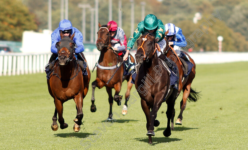 Euginio-0001 
 EUGINIO (right, Ryan Moore) beats EMIRATES FLYER (left) in The William Hill Leading Racecourse Bookmaker Conditions Stakes
Doncaster 12 Sep 2018 - Pic Steven Cargill / Racingfotos.com