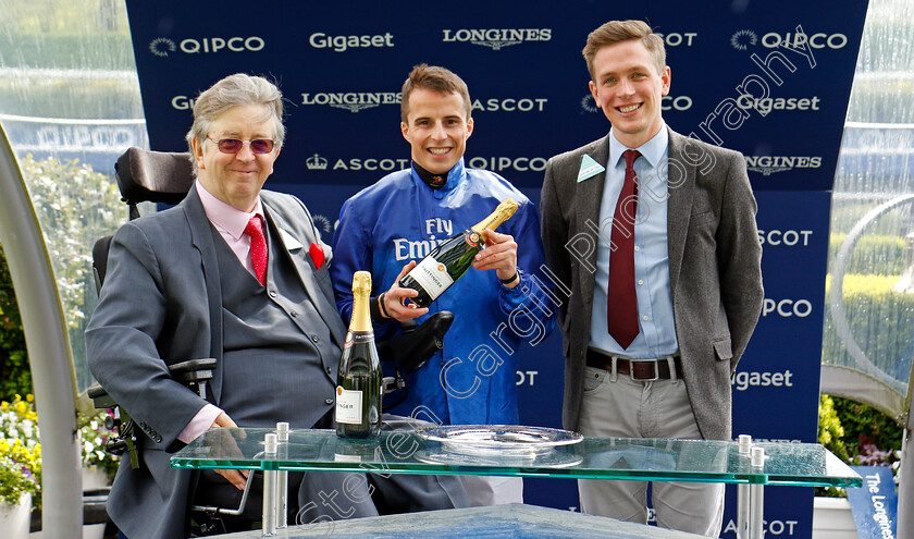 Dathanna-0008 
 Presentation to William Buick for The Sky Bet Supporting Spinal Injuries Association British EBF Fillies Stakes won by DATHANNA Ascot 2 May 2018 - Pic Steven Cargill / Racingfotos.com